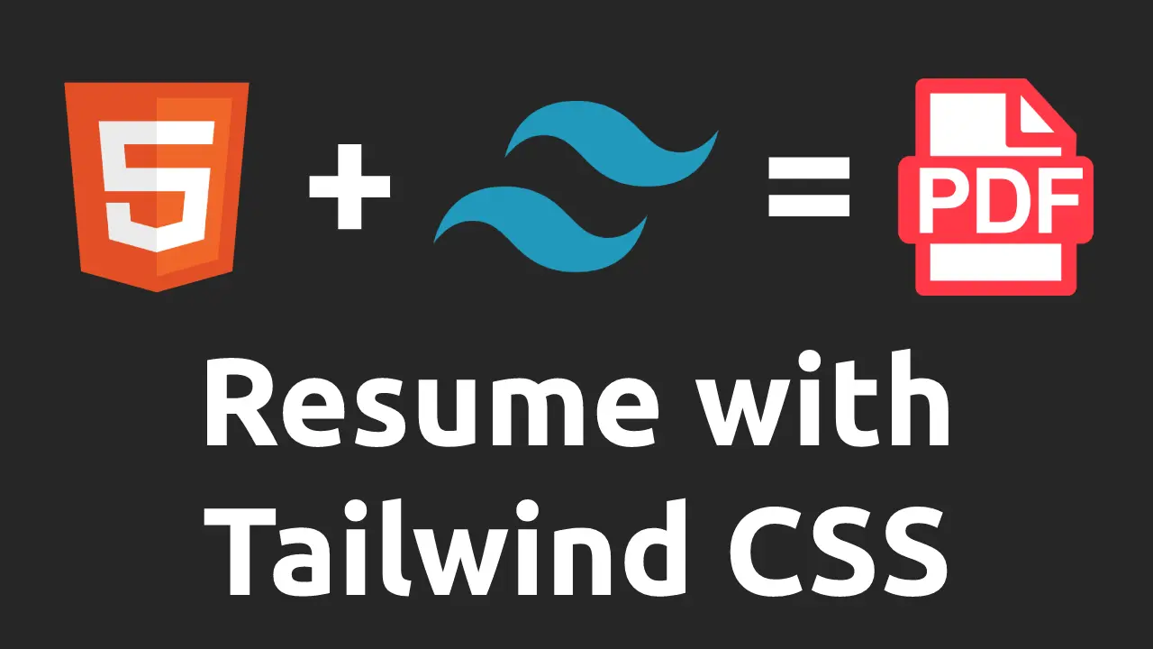 HTML + Tailwind CSS = PDF
